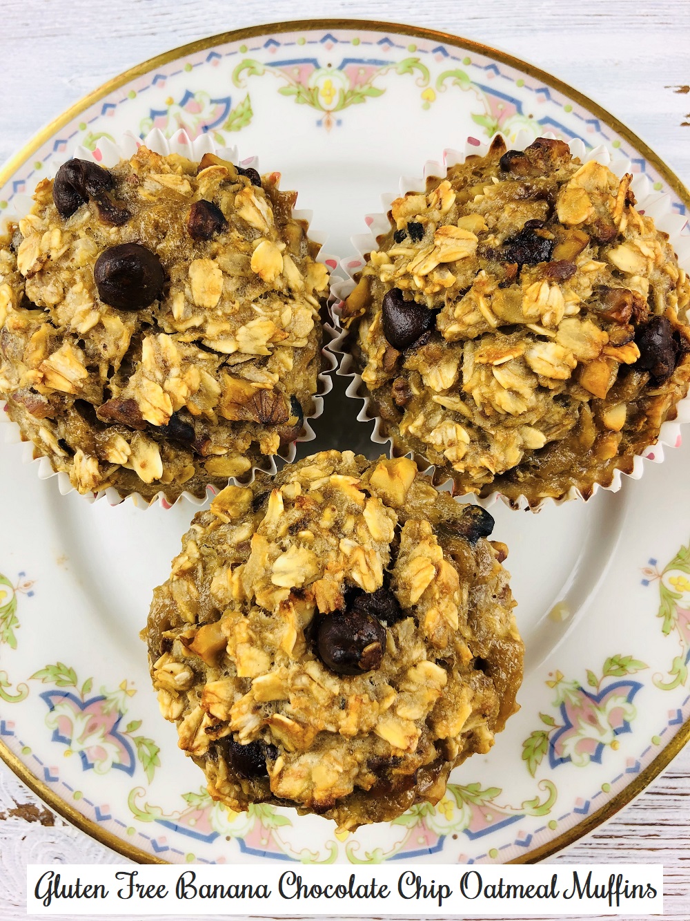 Gluten Free Banana Chocolate Chip Oatmeal Muffins The Gluten Free