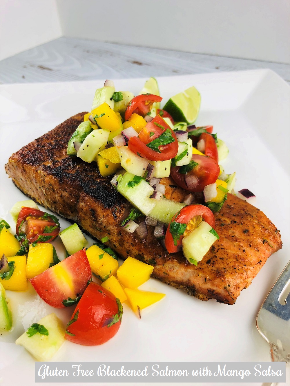 Gluten Free Blackened Salmon With Mango Salsa The Gluten Free